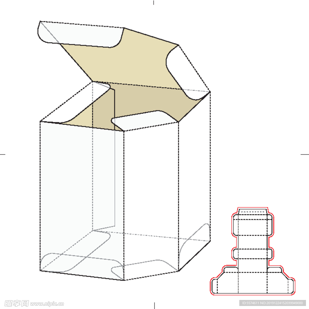 纸盒包装布局刀线图