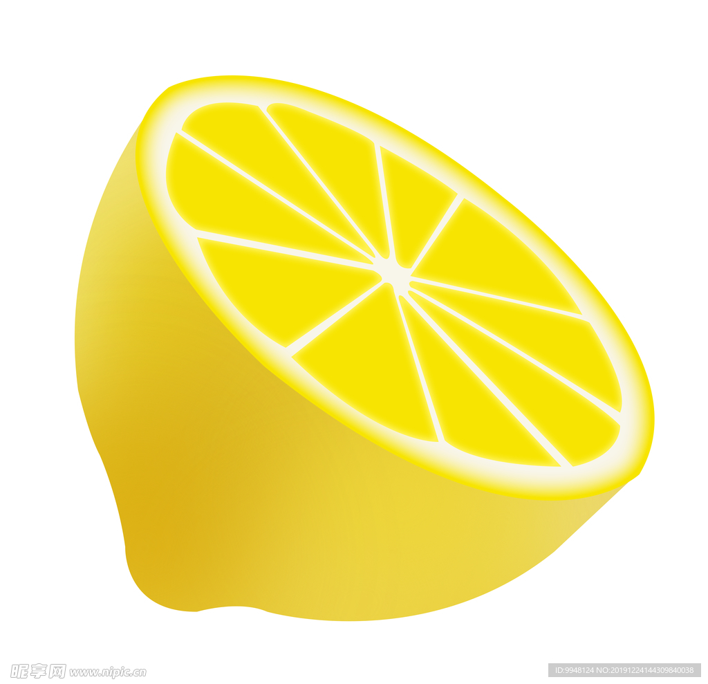 手绘卡通水果黄柠檬插画插图图片
