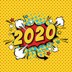2020鼠年艺术字矢量元素