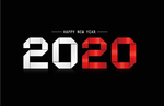 2020鼠年艺术字矢量元素