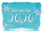 创意2020新年矢量艺术字