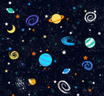 彩色宇宙星球