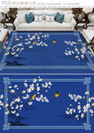 鸟语花香新中式地毯设计