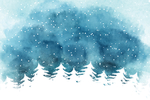 冬季雪景插画图案