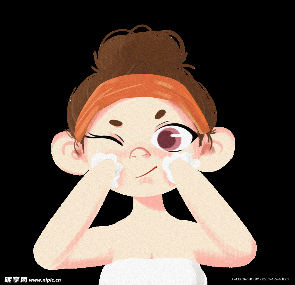 手绘洗脸