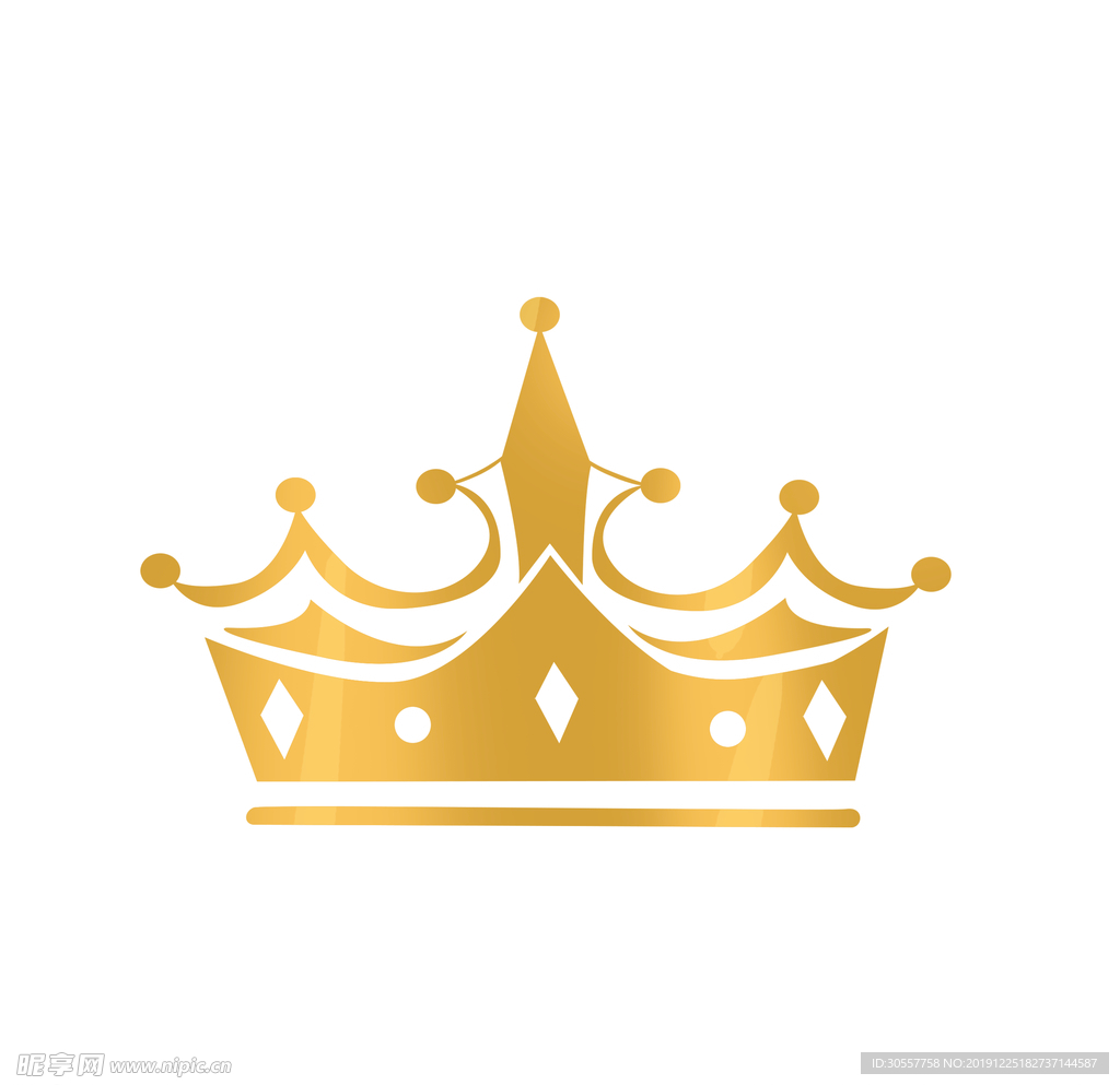 欧式金色菱形皇冠
