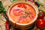 番茄牛肉砂锅粥