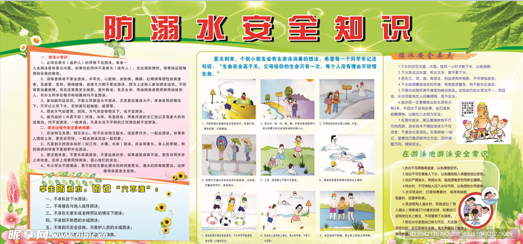 预防溺水校园安全板报