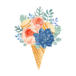 鲜花冰淇淋