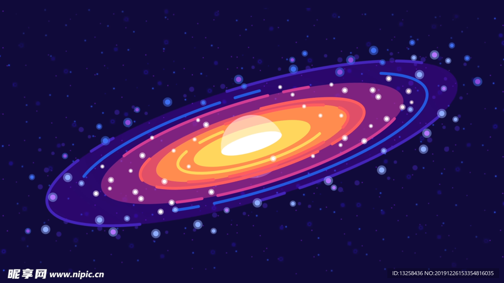 彩色宇宙星云插画背景