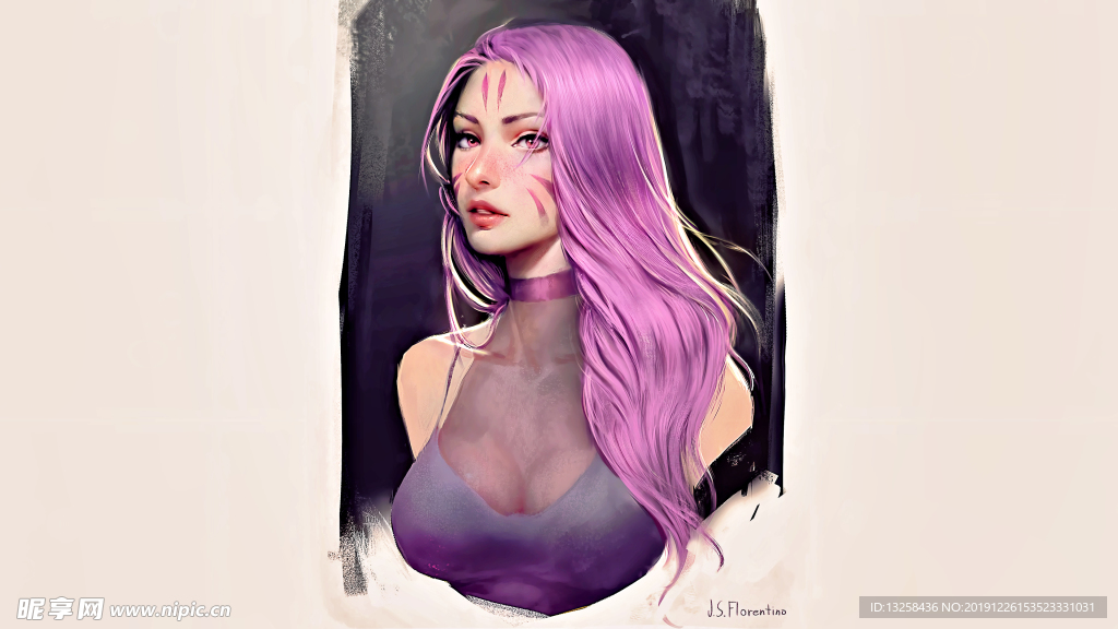 彩色人物插画动漫背景