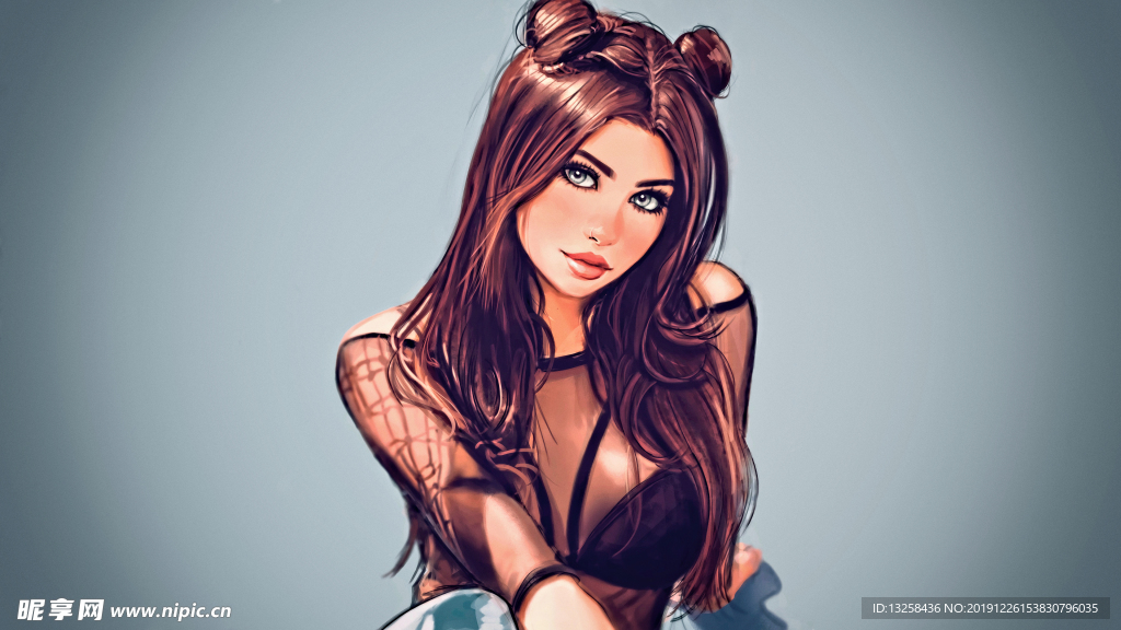 彩色人物插画动漫背景