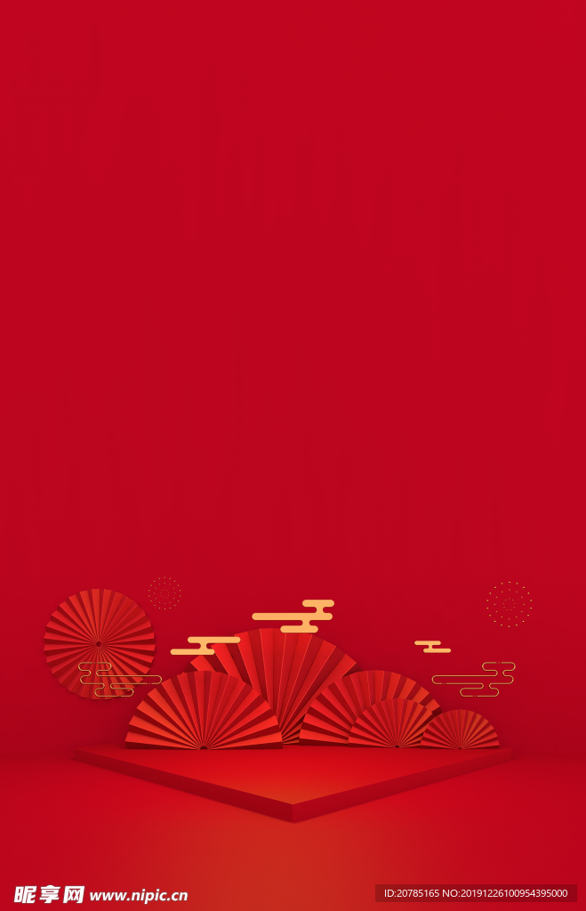 红色中国风底纹