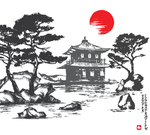 中国风传统水墨风景画