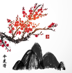 中国风传统水墨风景画