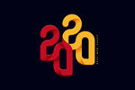 新年立体字 2020立体字 艺
