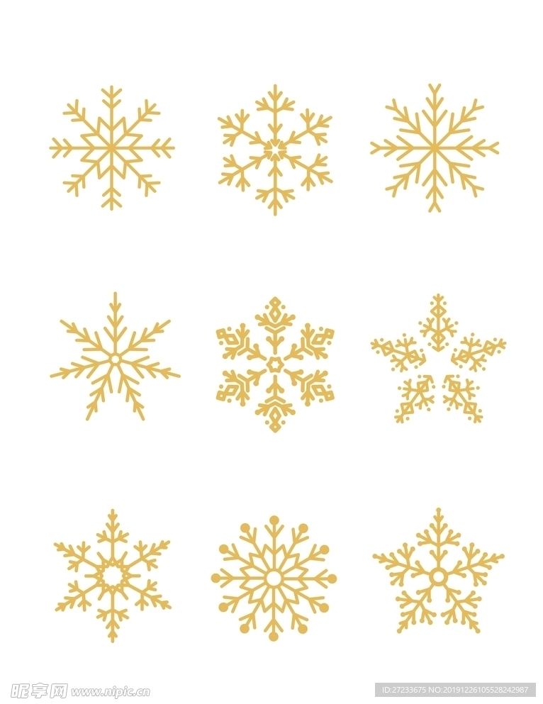 金色的雪花