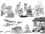 古代线条图
