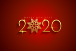 红金新年快乐2020年背景