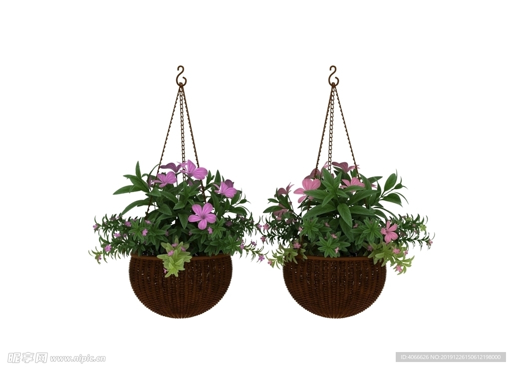 吊篮花3d模型