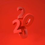 2020 新年 春节 红 立体