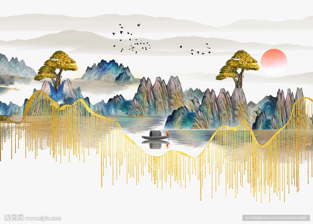 北欧轻奢背景墙