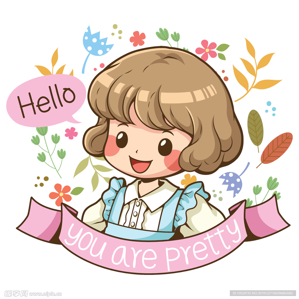 卡通小女孩