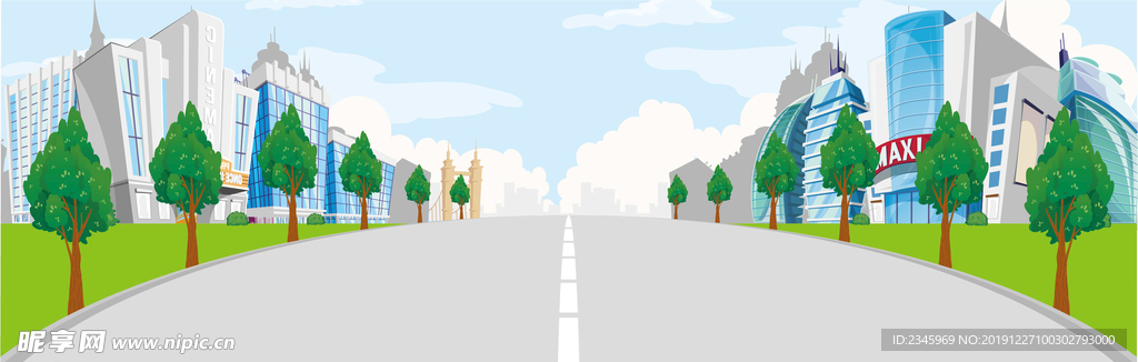 矢量建筑场景