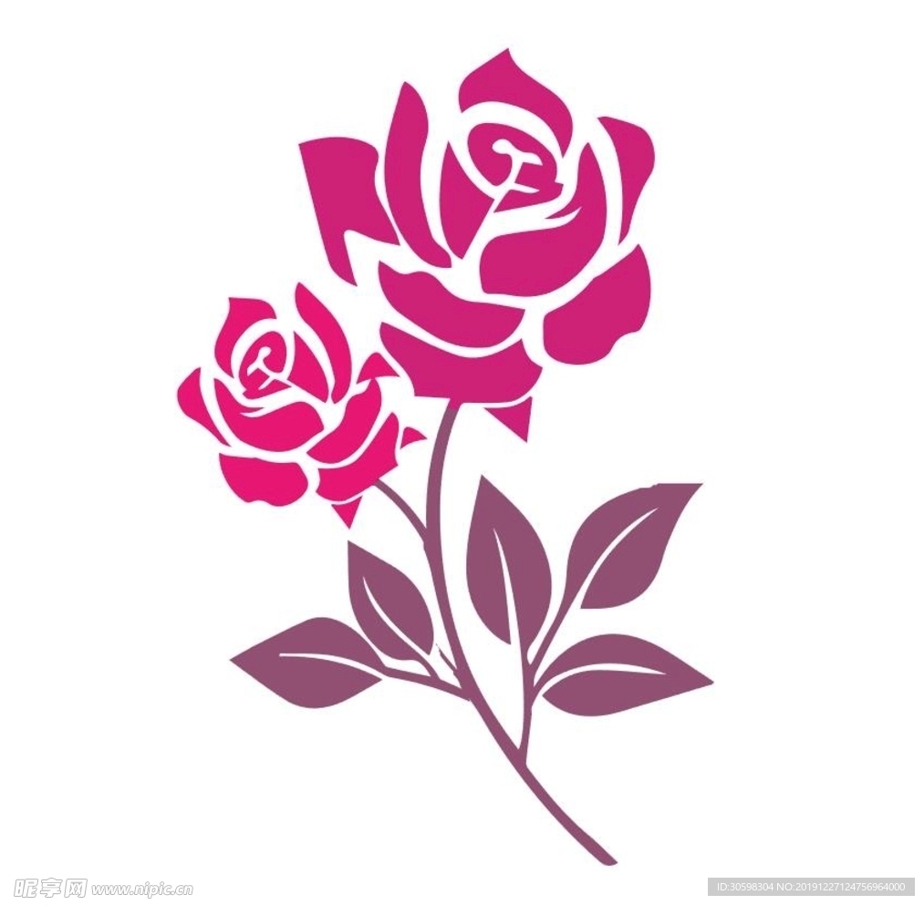 矢量玫瑰花