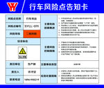 行车风险点告知卡