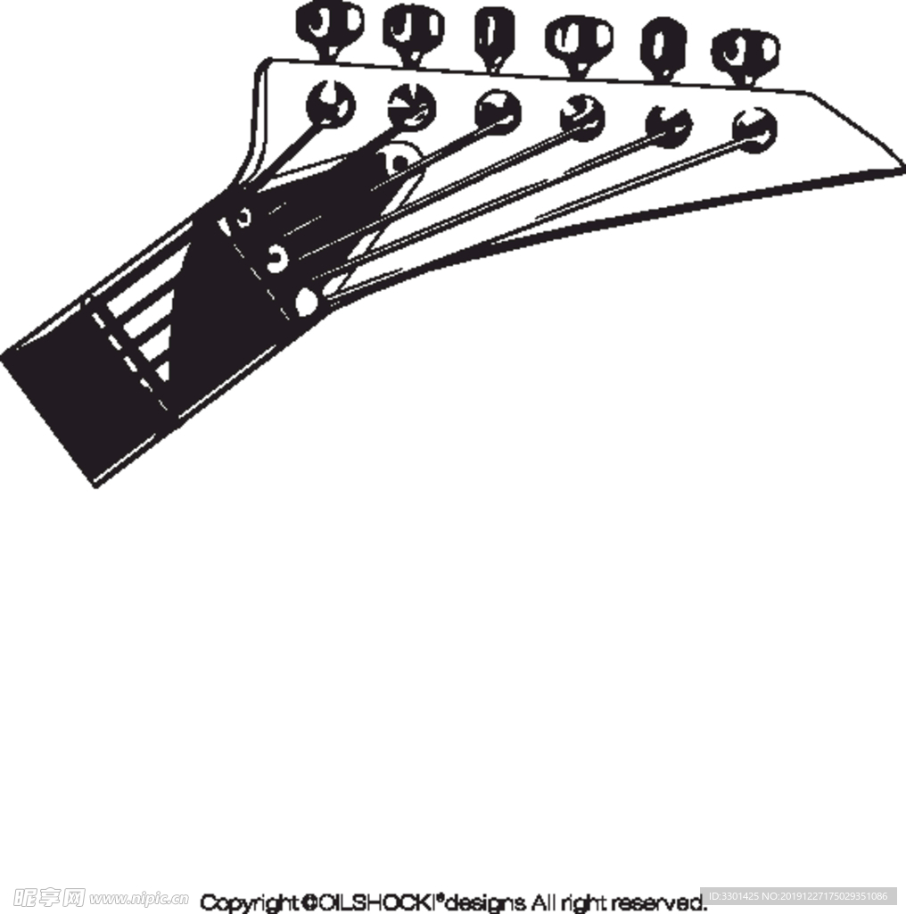 吉他图标系列 吉他琴头