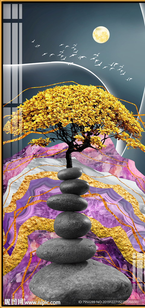 北欧珐琅彩装饰画