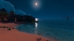 海边沙滩夜景月色风景