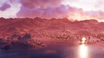 群山河流夕阳天空风景