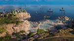 大海海湾海滩帆船风景