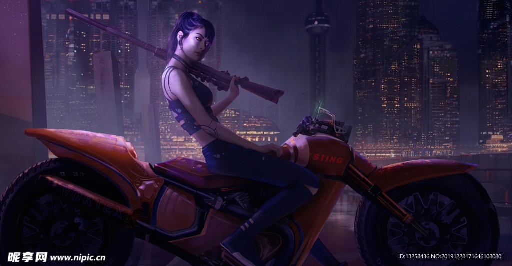 彩色人物插画动漫背景