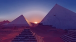 金字塔夕阳天空风景