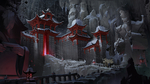 彩色建筑风景插画背景