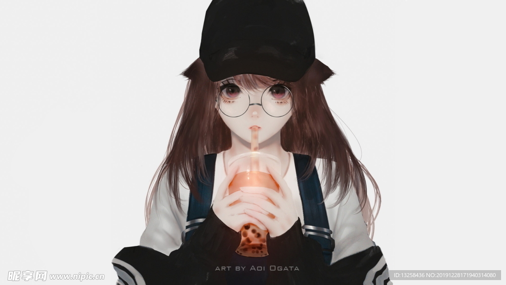 彩色人物插画动漫背景