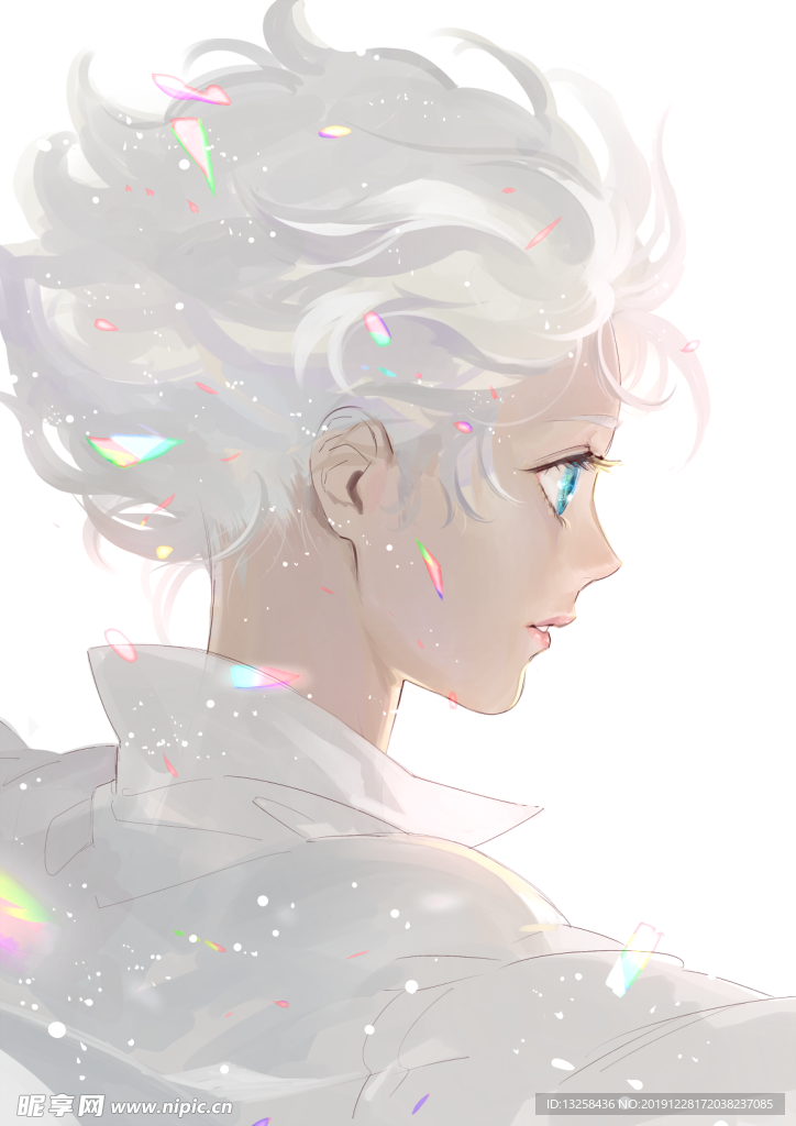 彩色人物插画动漫背景