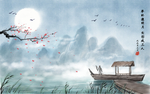 高清水墨绘画风景画