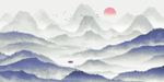 高清水墨绘画风景画