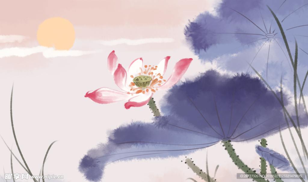 高清水彩画