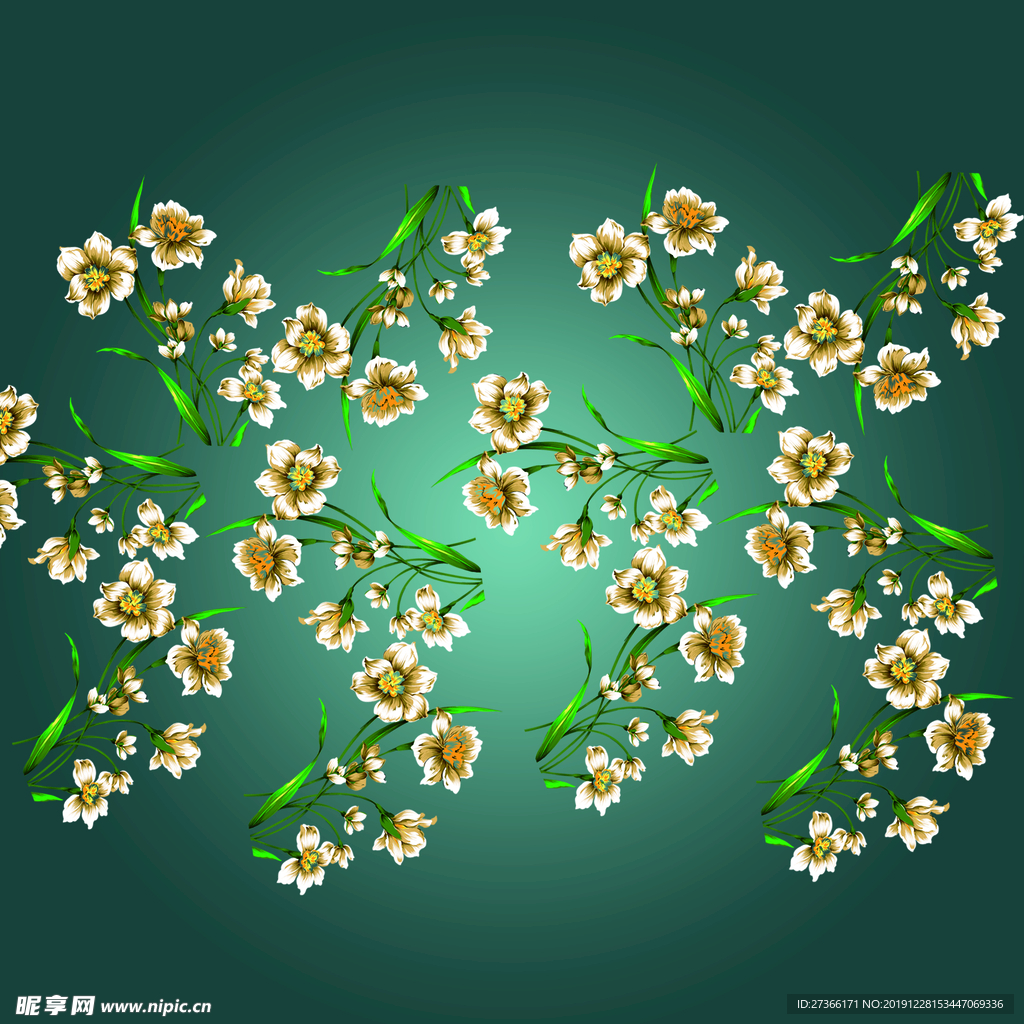 花朵 循环 四方