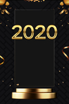 2020黑金海报