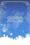 2020蓝色雪花海报