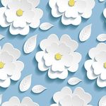 白色立体花