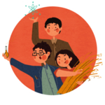 手绘劳动人民