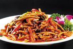 茶树菇炒肉丝