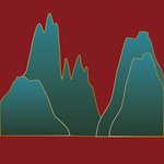 高档 AI矢量山水背景图